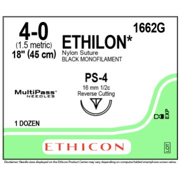 Ethilon 4/0 PS-4 12/BX