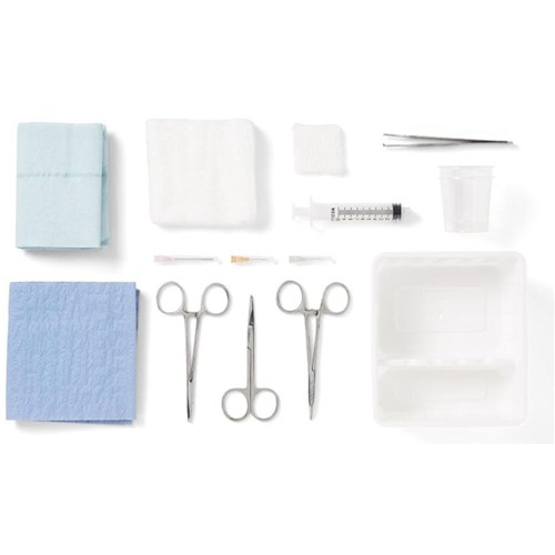 Laceration Tray Disposable 16/cs