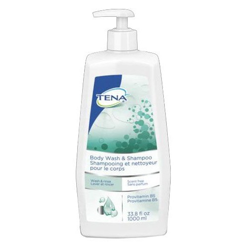 Tena BodyWash & Shampoo ScentFree 1000ML