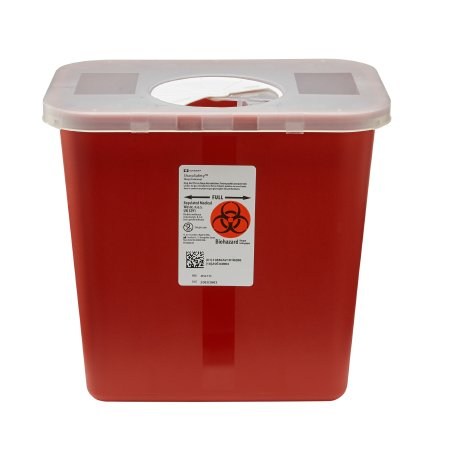 Sharps Container 2gl Rotor Lid Red 20/CS