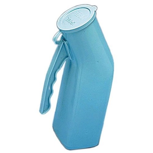 Male Urinal w/Cover 4x10" 1qt Plastic