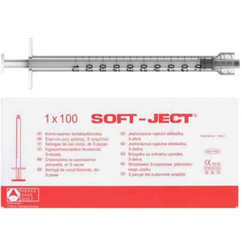 1cc LL Softject Syringe 100/20bx/cs