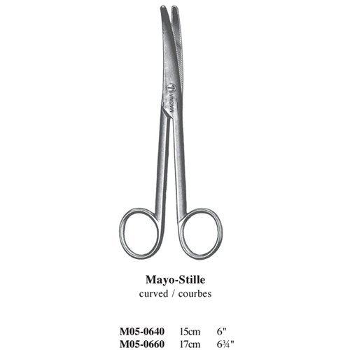 Mayo-Stille Scissor TC curved 6 3/4"