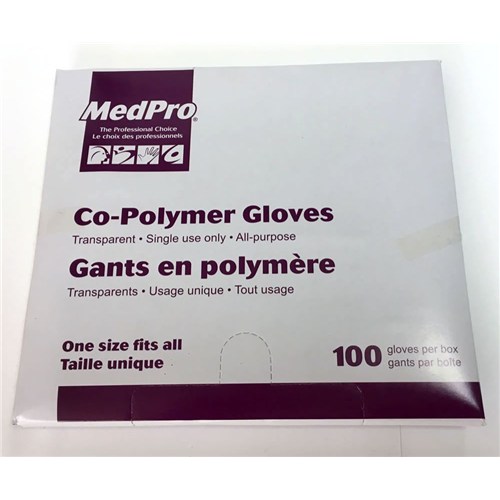 COPOLYMER GLOVE ONE SIZE 100/20BX/CS COPOLYMER GLOVE ONE SIZE 100/20BX/CS