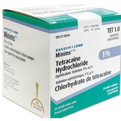 TETRACAINE HYDROCHLORIDE 0.5% 20/BX    *