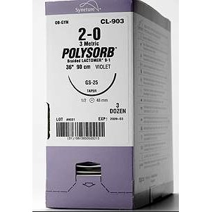 POLYSORB 5/0 18 UND C-1  36/BX