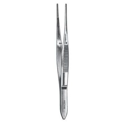Eye Dressing Forcep Straight Serrated 4"