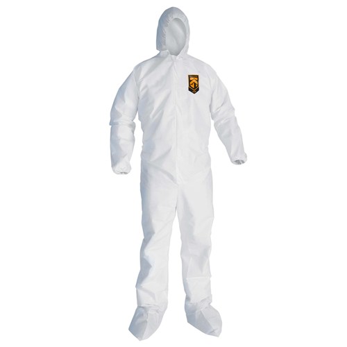 COVERALLS W/ HOOD & BOOTS LG   24/CS  KC