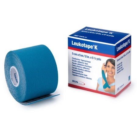 LeukoTape K 5cm x 5yd Blue 1rl/5bx/pk LeukoTape K 5cm x 5yd Blue 1rl/5bx/pk