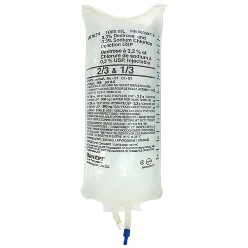 IV 3.3% Dextrose 0.3% NACL 1000ML 12/CS