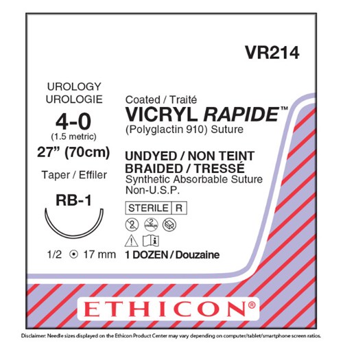 VICRYL RAPIDE 4/0 RB-1 12/BX