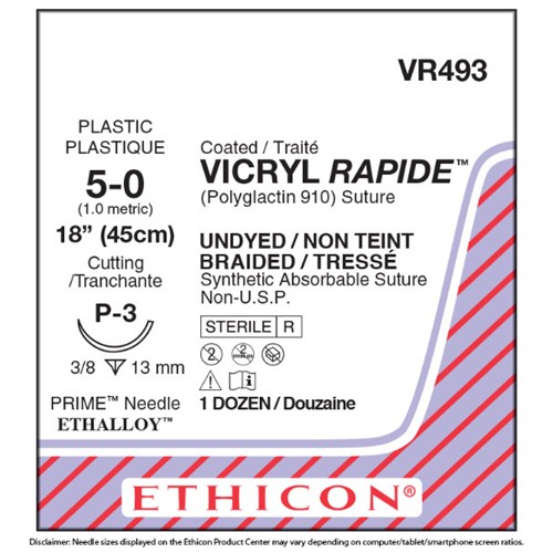 VICRYL RAPIDE 5/0 P-3 12/BX