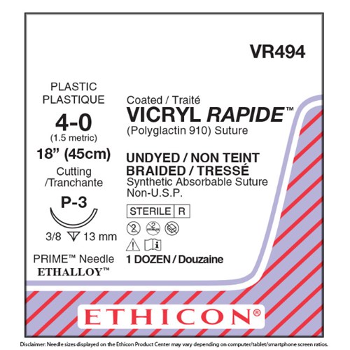 VICRYL RAPIDE 4/0 P-3 12/BX