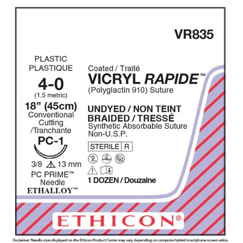 VICRYL RAPIDE 4/0 PC-1 12/BX