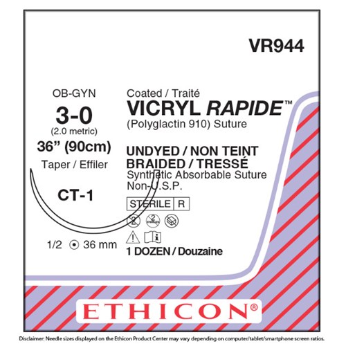 VICRYL RAPIDE 3/0 CT-1 12/BX