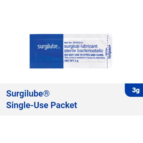 Surgilube 3gm Single Use 144/12bx/cs