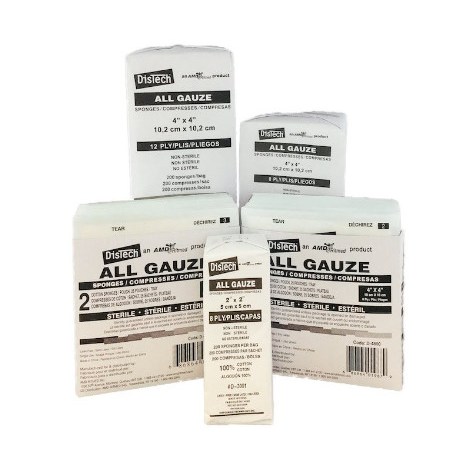 GAUZE Sterile 4X4 8ply 2/25E/24TY/CS