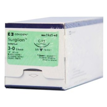 Surgilon Nylon BLK 3-0 C-13 12/bx