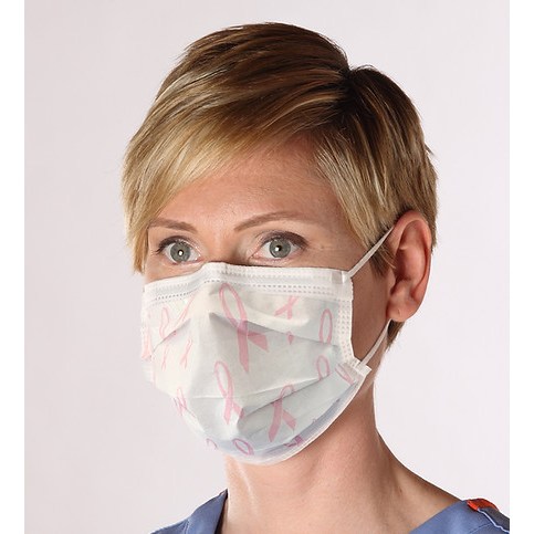 Mask Earloop Pink Ribbon 50/10bx/cs Mask Earloop Pink Ribbon 50/10bx/cs