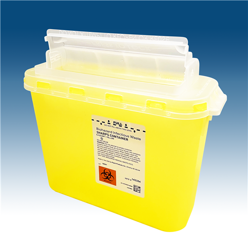 5.4QT Yellow Sharps Collector 10ea/2bx/c