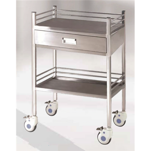 Utility Cart with 2 Shelves and Drawer