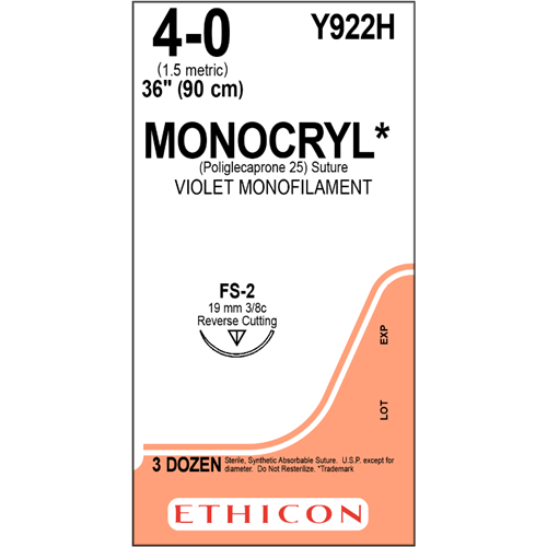 Monocryl 4/0 FS-2 Violet 36/bx Monocryl 4/0 FS-2 Violet 36/bx