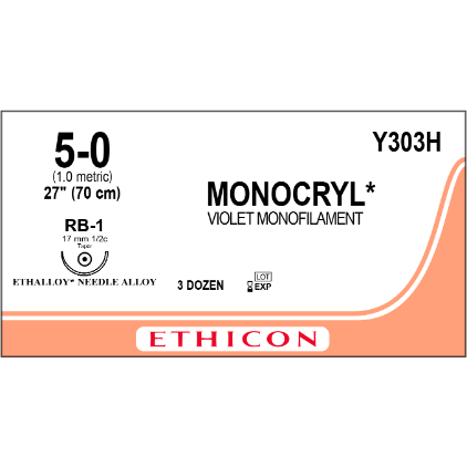 Monocryl 5/0 RB-1 Violet 36/bx