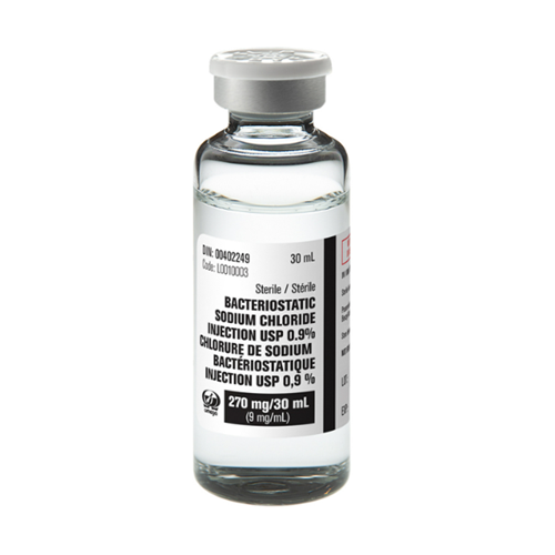 NACL .9% Bacteriostatic 30ml 10/bx