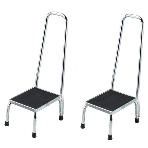 Step Stool with Handrail, Chrome 2ea/CS Step Stool with Handrail, Chrome 2ea/CS