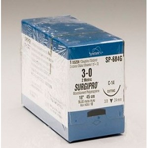 Surgipro 3-0 18" Black C14   12/BX