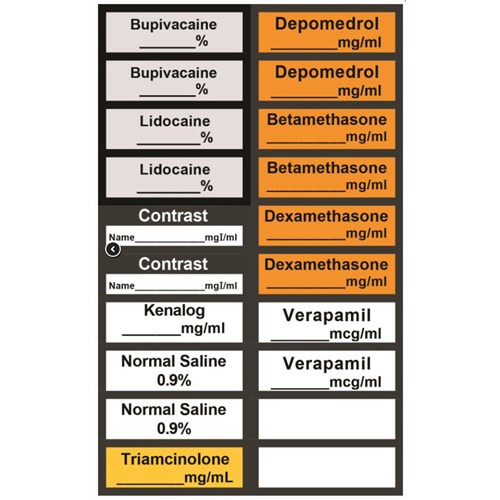 Sterile Labels Pain Management 100/cs