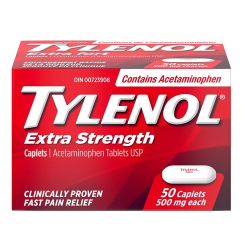 TYLENOL EXTRA STRENGTH 500MG 50/bx