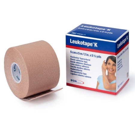LeukoTape K 5cm x 5yd Tan 1rl/5bx/pk LeukoTape K 5cm x 5yd Tan 1rl/5bx/pk