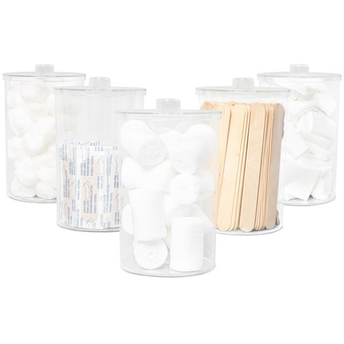 Sundry Jar Unlabelled Clear Plastic 5/st