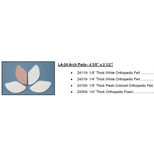LA-24 ARCH PADS FOAM ADH 1/4 100/BG LA-24 ARCH PADS FOAM ADH 1/4 100/BG