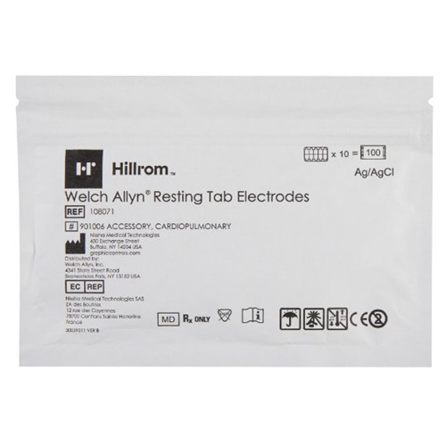 Electrode Resting Tab 100/5pk/10bx/cs