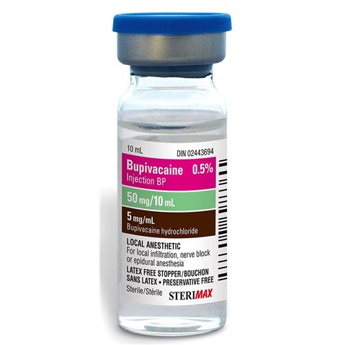 Bupivacaine Injectable 0.5% 10ml 10/bx