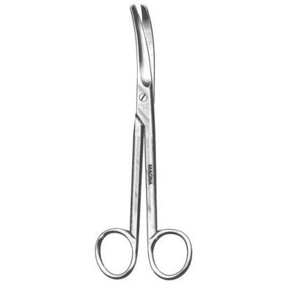 Mayo Scissors Curved TC 9"