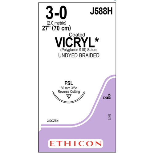 VICRYL 3/0 FSL 36/BX