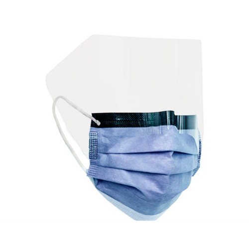Face Mask Earloop with Shield 25/4bx/cs