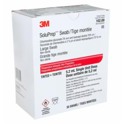 SoluPrep LG Swab Tinted  30/10bx/cs