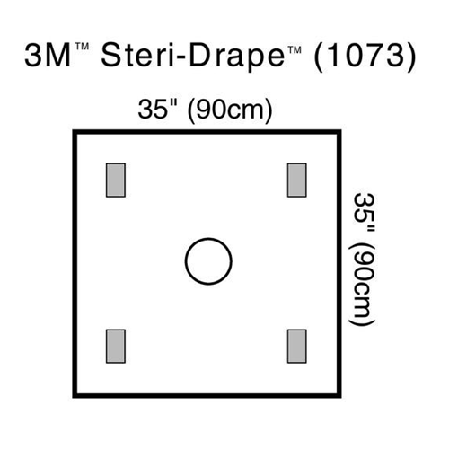 Steri-Drape 35"x35" Fenestrated 10/bx Steri-Drape 35"x35" Fenestrated 10/bx