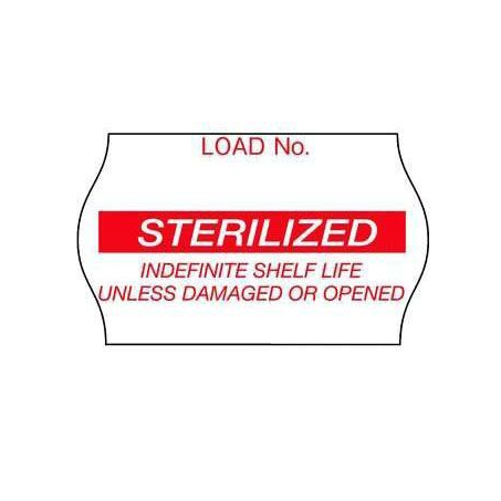 Comply Labels "Sterilized"  Red 12rl/cs