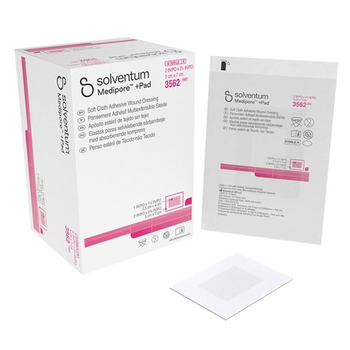 Medipore + Pad 5x7cm 50/4bx/cs