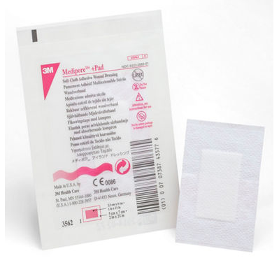 Medipore + Pad 5x7cm 50/4bx/cs