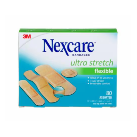 Nexcare UltraStretch Bandages 80/12bx/cs