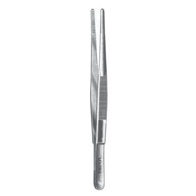 Dressing Forcep Straight Serrated 6"