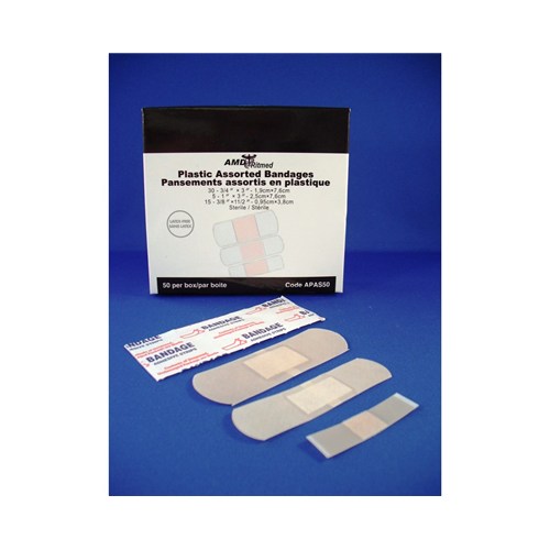 Xlg Plastic Strip Bandaid 2"X4"  50/bx