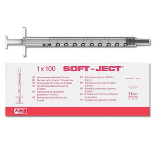 1cc LS SoftJect Syringe 100/20bx/cs