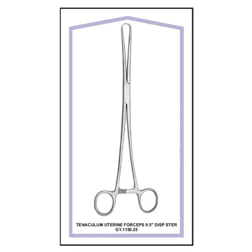 Tenaculum Uterine Forcep 10" Sterile